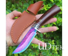 Colorful Damascus straight knife (last 6)UD2106613 